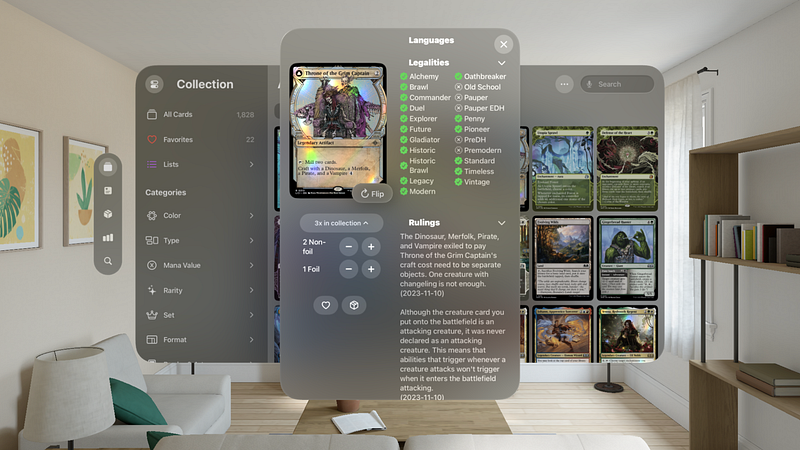 Screenshot of MTG Scanner - Lion’s Eye