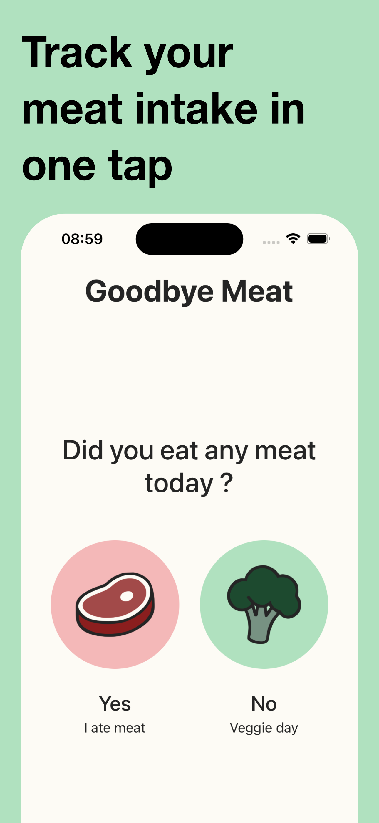 Goodbye Meat: Track meat intake and stay motivated for a | BetaList