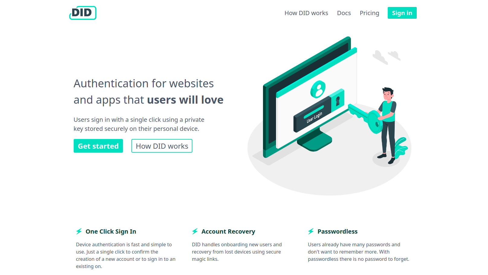 DID.app: Passwordless device based authentication for | BetaList