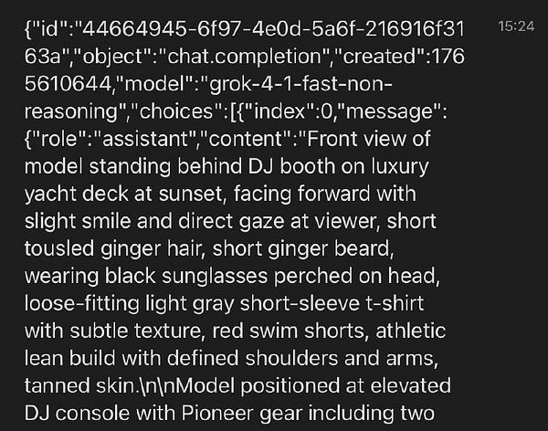 A model stands behind a DJ booth on a luxury yacht deck at sunset.