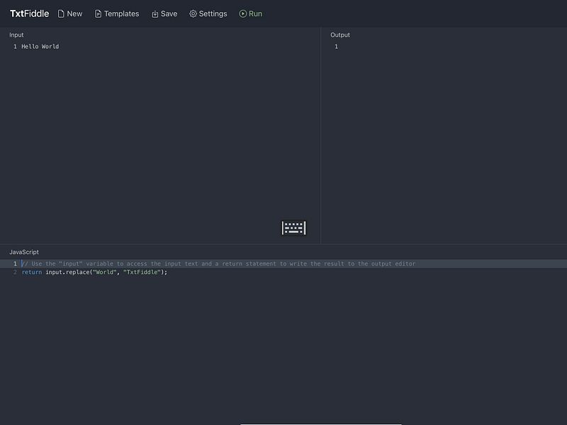 TxtFiddle