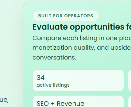 Screenshot of a web interface displaying a 'Job Boards For Sale' section with a filter feature and a matching bug in the listings.
