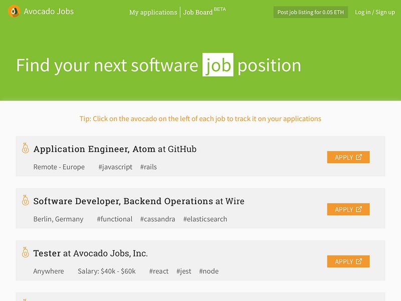 Avocado Job Board