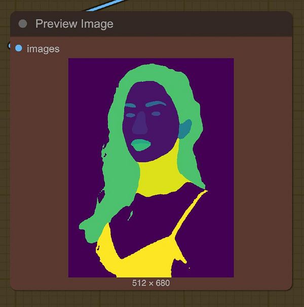 The image displays a stylized, abstract representation of a woman with vibrant colors.