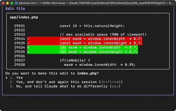 The image displays a code editor interface showing a PHP file with highlighted code changes related to a bug fix.
