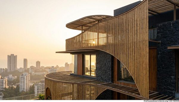 A digital 3D scene displays a row of colorful modern houses with lush green trees and a blue sky with clouds in the background.