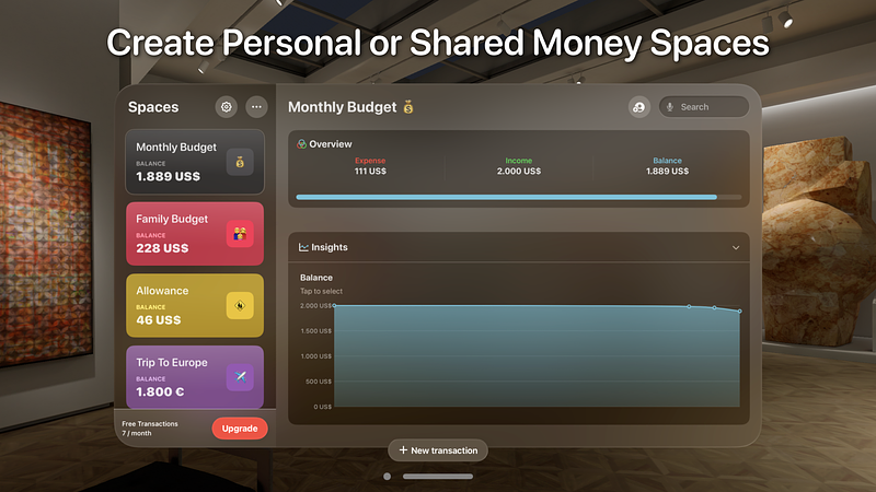 Screenshot of MoneySpaces Budget For Couples