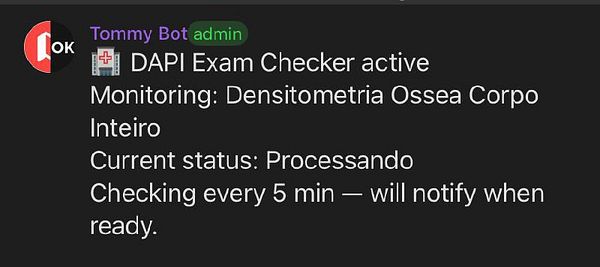 Screenshot of a logged-in DEXA scan results page showing biomarker metrics with a Python script code overlayed to automate login checks every 5 minutes.