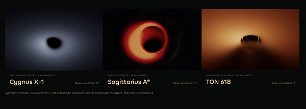 Illustration of a black hole with enhanced rendering showing detailed accretion disk and gravitational lensing effects.