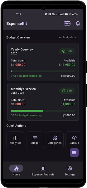 ExpenseKit - Expense Tracker & Smart Budgets