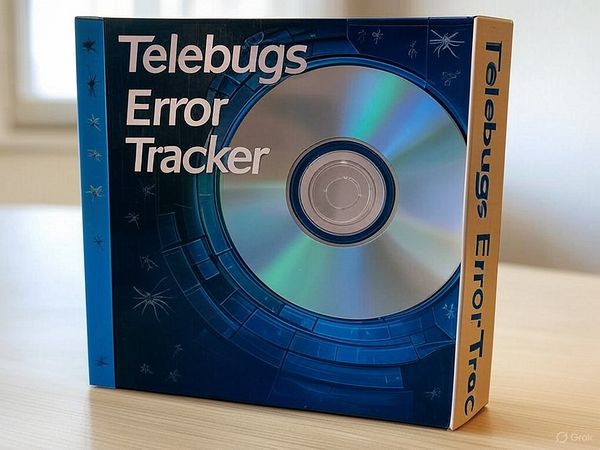 A CD cover for 'Telebugs Error Tracker' is displayed prominently.