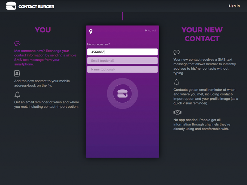 Contact Burger
