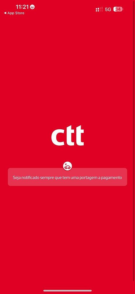 The image displays the splash screen of the CTT iOS app on a mobile device.