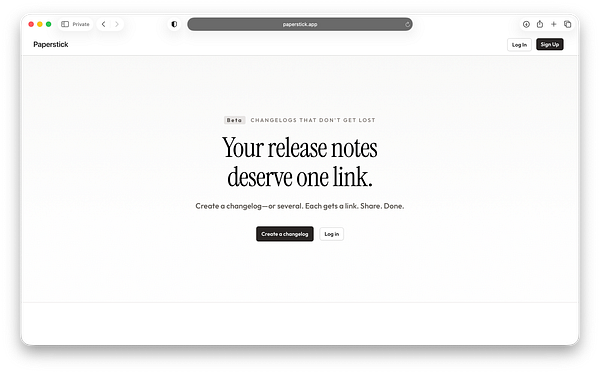 Logo design featuring a green paperclip with the text 'Paperstick'.