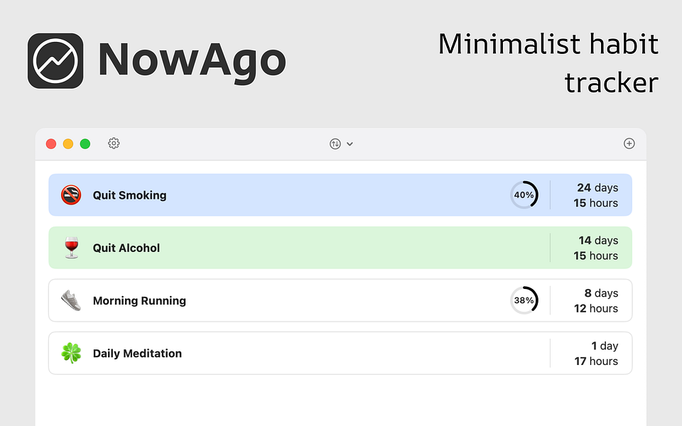 NowAgo - Habit Tracker for iOS/MacOS