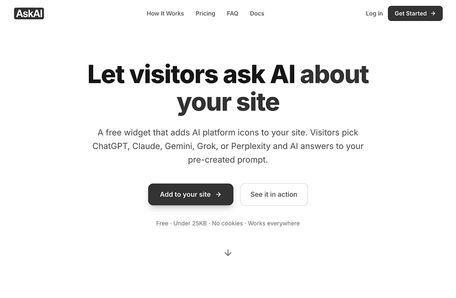 Ask AI Widget