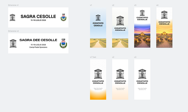 A graphic design poster promoting an event called "Sagra degli Gnocchi" from August 11-15, featuring stylized food illustrations and playful typography.