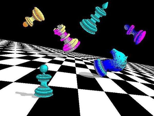 Screenshot of a Windows 3.11 desktop showing active 'Program Manager' and 'Main' windows with classic 90s wallpaper.