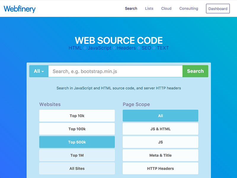 Webfinery Search
