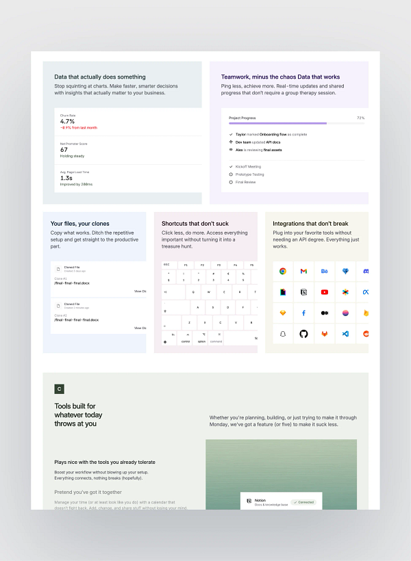 Screenshot of a SaaS marketing site theme named Alfred showcasing a clean, modern landing page layout with header navigation and content sections.