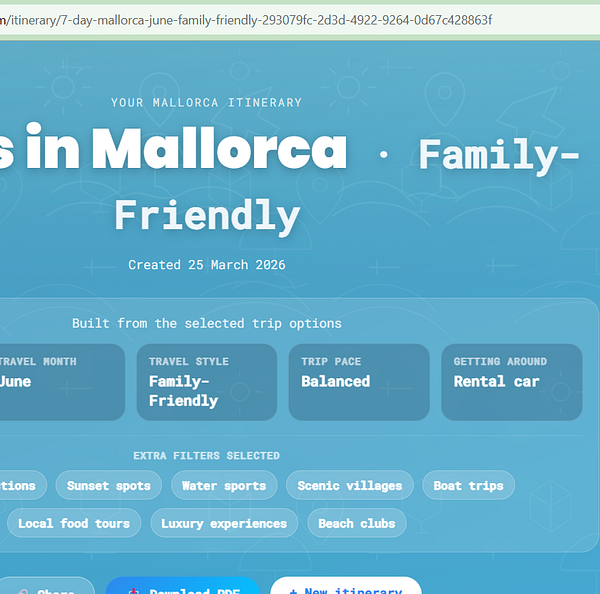 Screenshot of a user interface displaying a list of tour itineraries with details and controls.