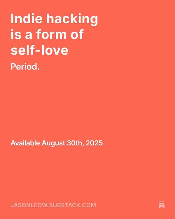 The image features a promotional announcement for a newsletter about indie hacking.