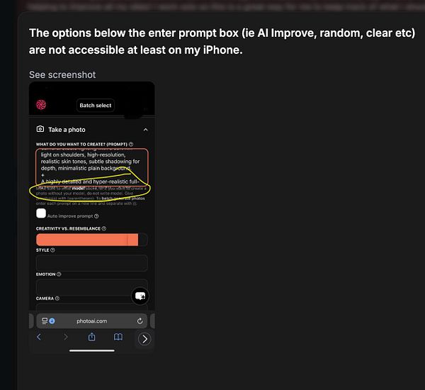 Screenshot displaying a prompt box with CSS styling issues related to layout and overlapping elements within a web page editor.