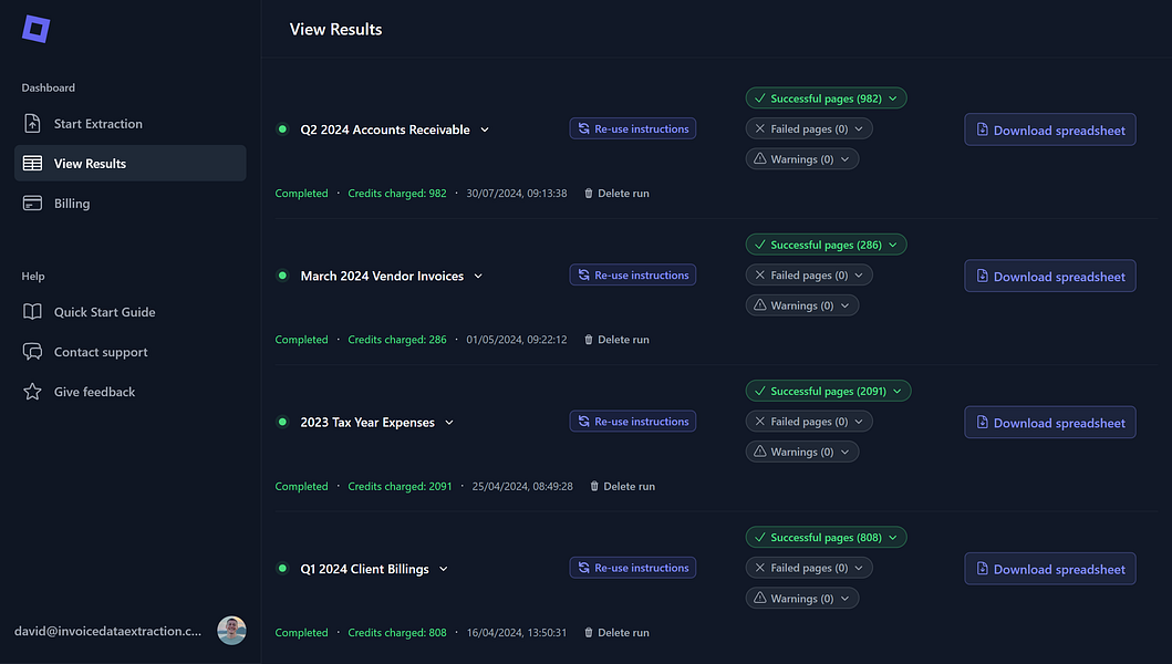 Invoice Data Extraction