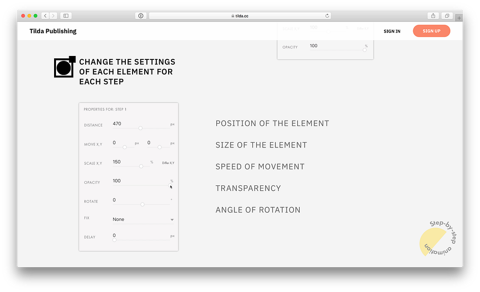 Tilda Publishing Animations