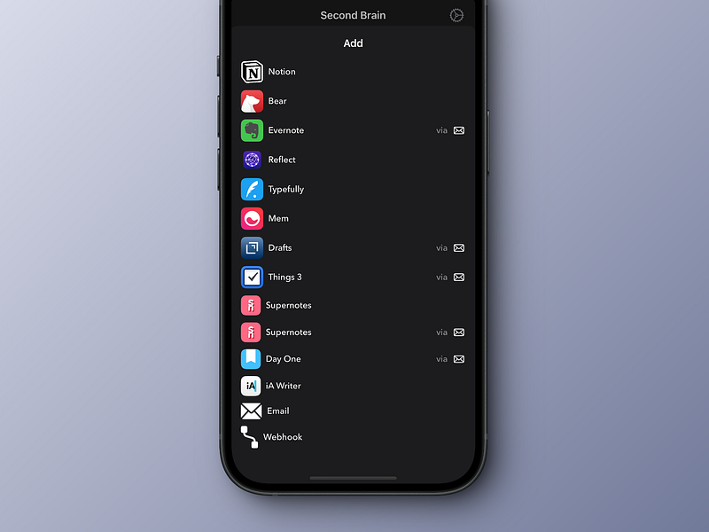 SupaSend - Note to self