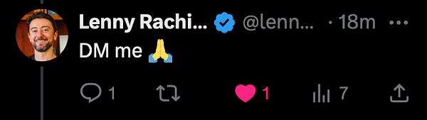 A Twitter post from a verified user inviting direct messages.