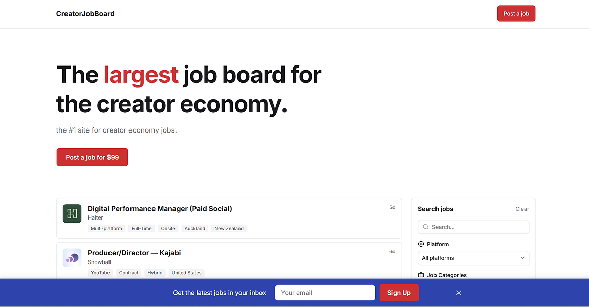 CreatorJobBoard