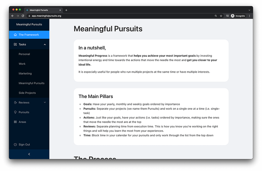 Meaningful Pursuits