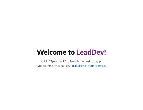 Screenshot of the LeadDev Slack workspace highlighting the #aldena channel and Slack interface elements.