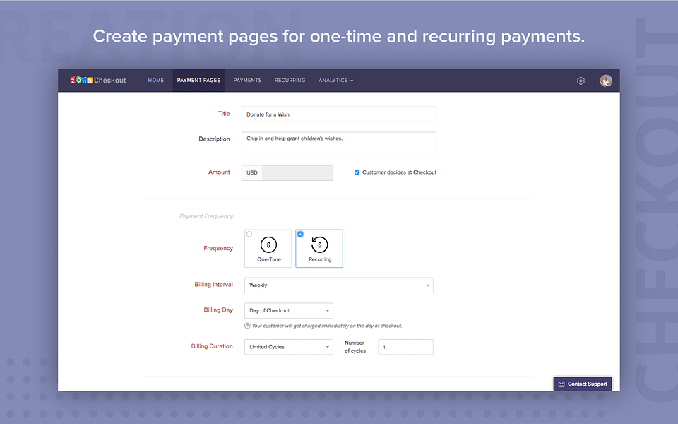 Zoho Checkout