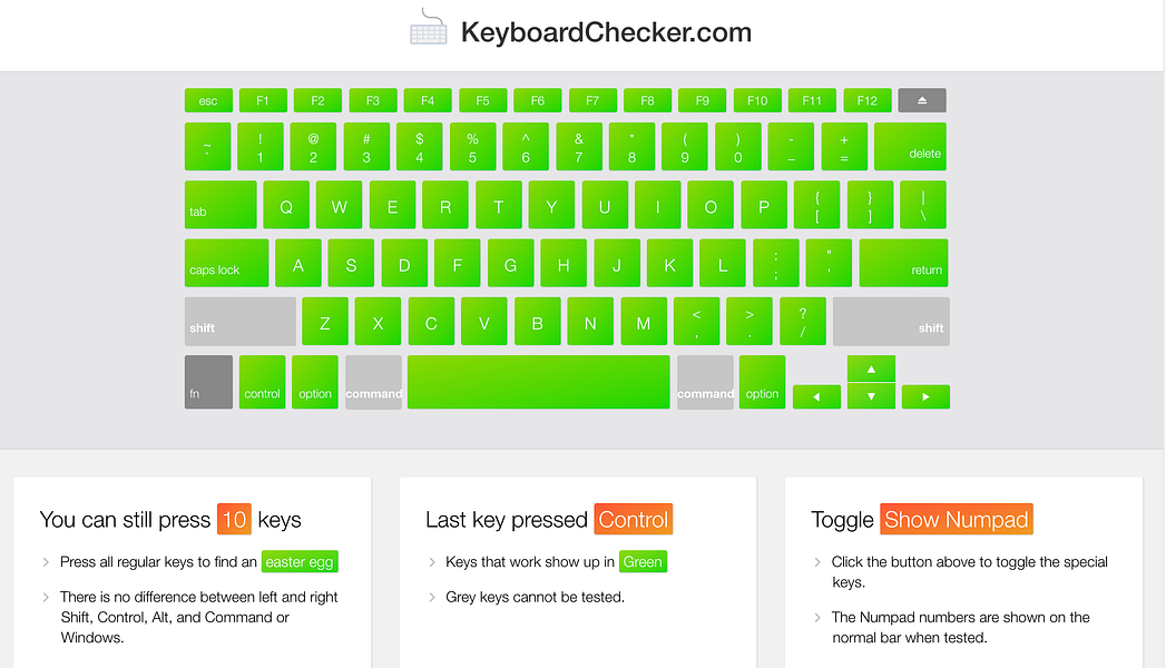 Keyboard Checker