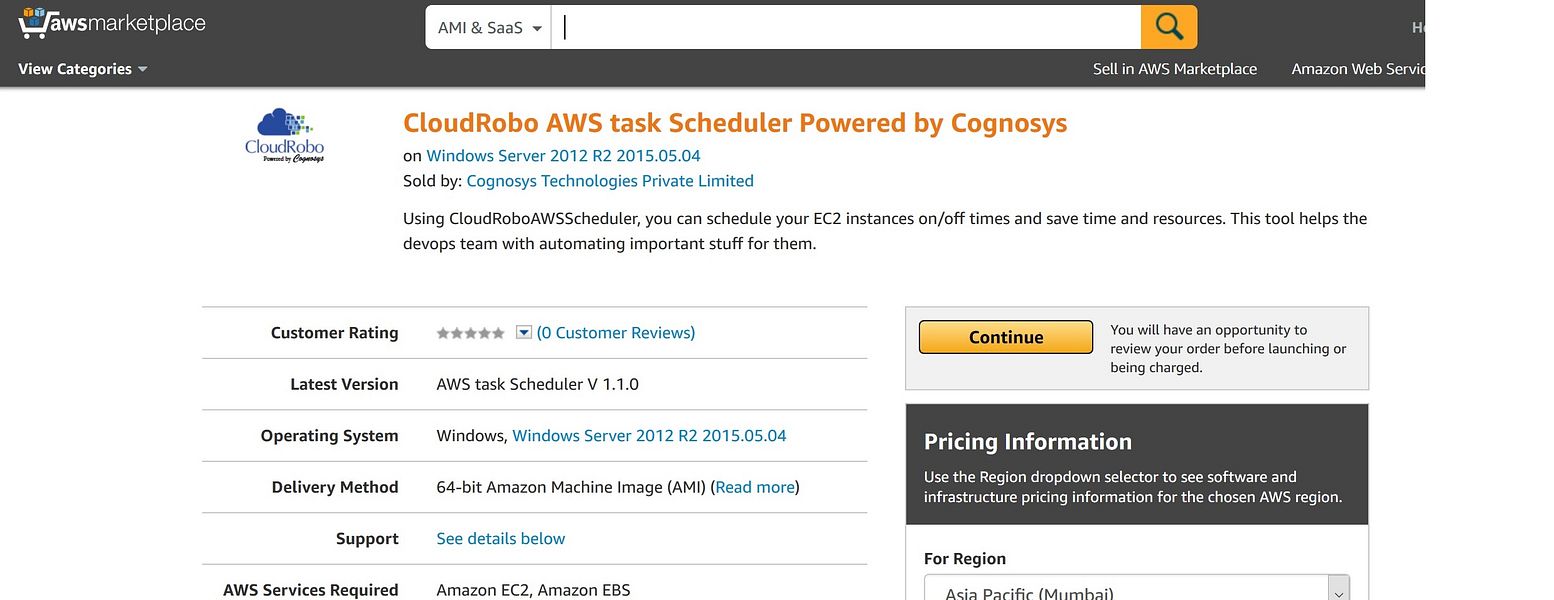 CloudRobo AWS Scheduler