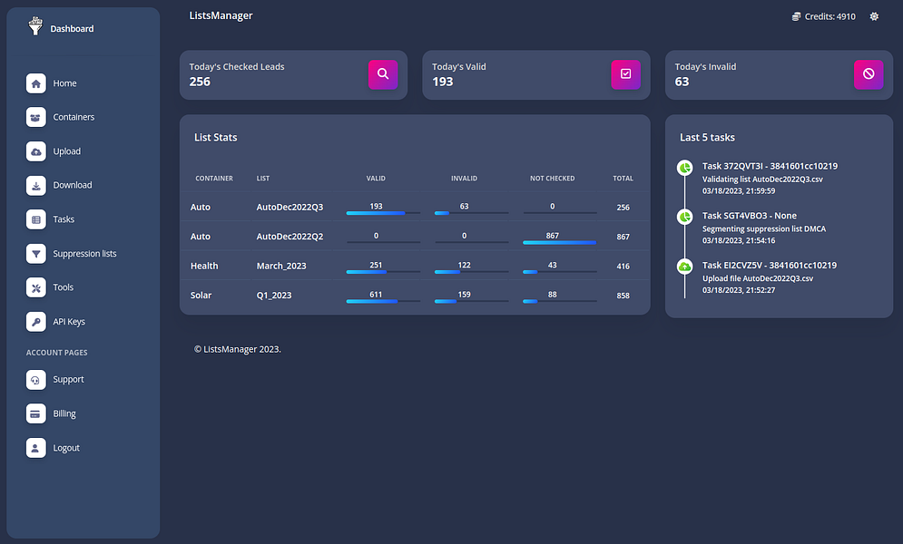 ListsManager