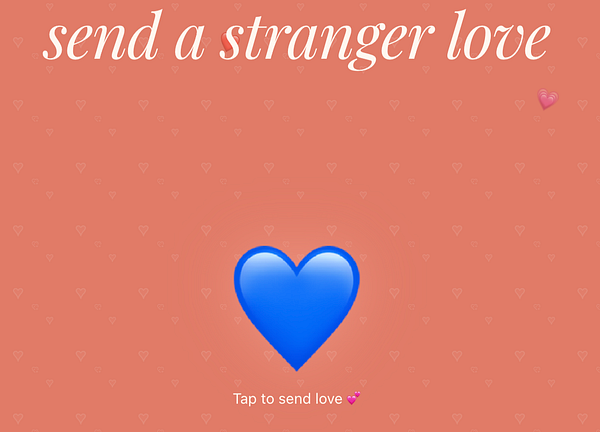 A colorful love note with handwritten-style text and heart drawings on a kraft paper background.