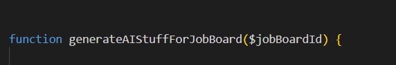 A code snippet defining a function in a programming environment.