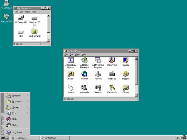 The image displays a Windows 95 desktop environment running in DOSBox.