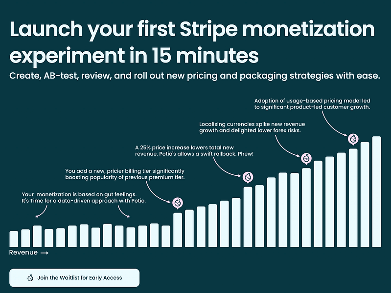 Potio: Launch your first Stripe monetization experiment in | BetaList