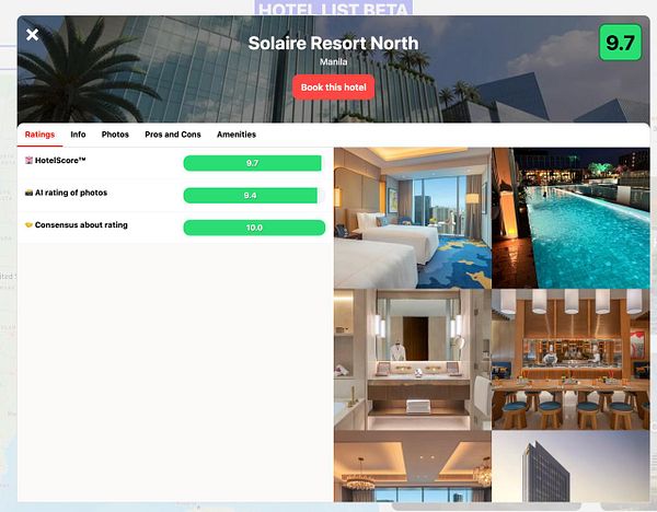 Screenshot of a mobile app error page showing a loading error message for a hotel app.