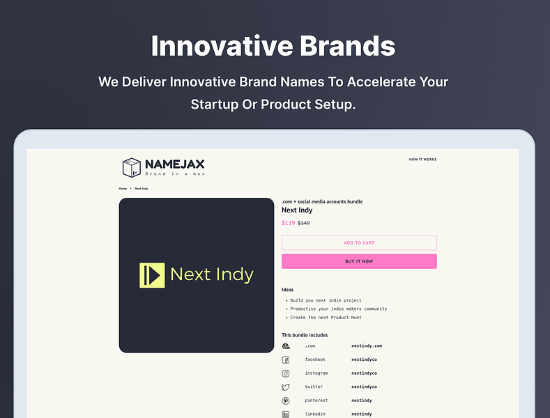 Namejax Brand Marketplace