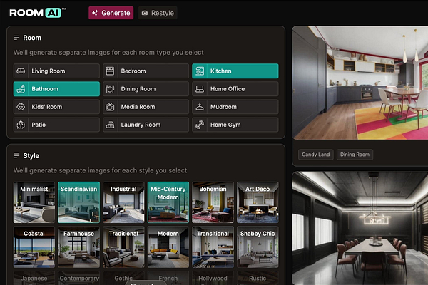 Room AI free demo interface