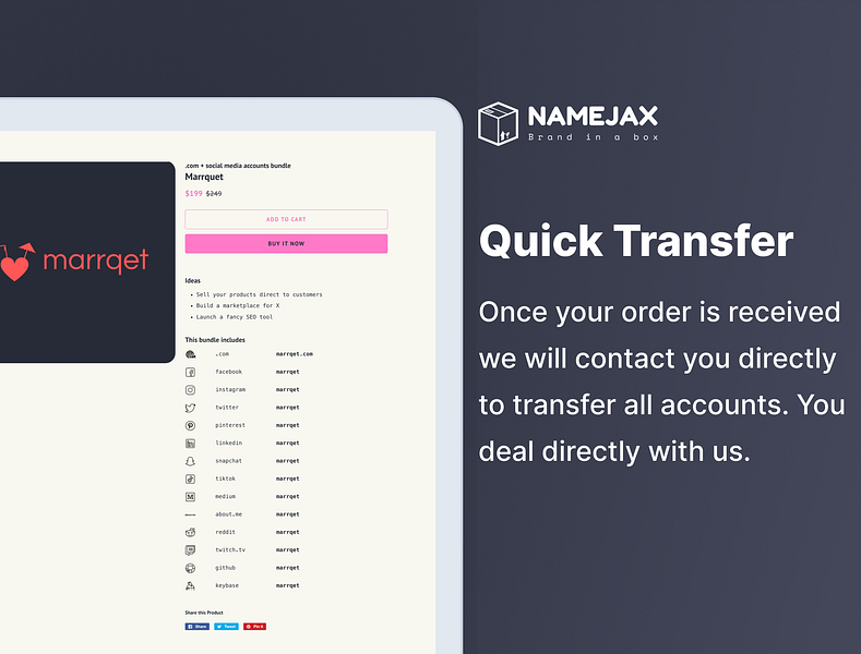 Namejax Brand Marketplace
