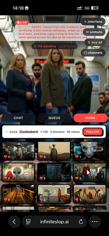 User profile cards displayed in a grid layout showing avatar images and associated videos icons with a focus on a sleek modern UI design.