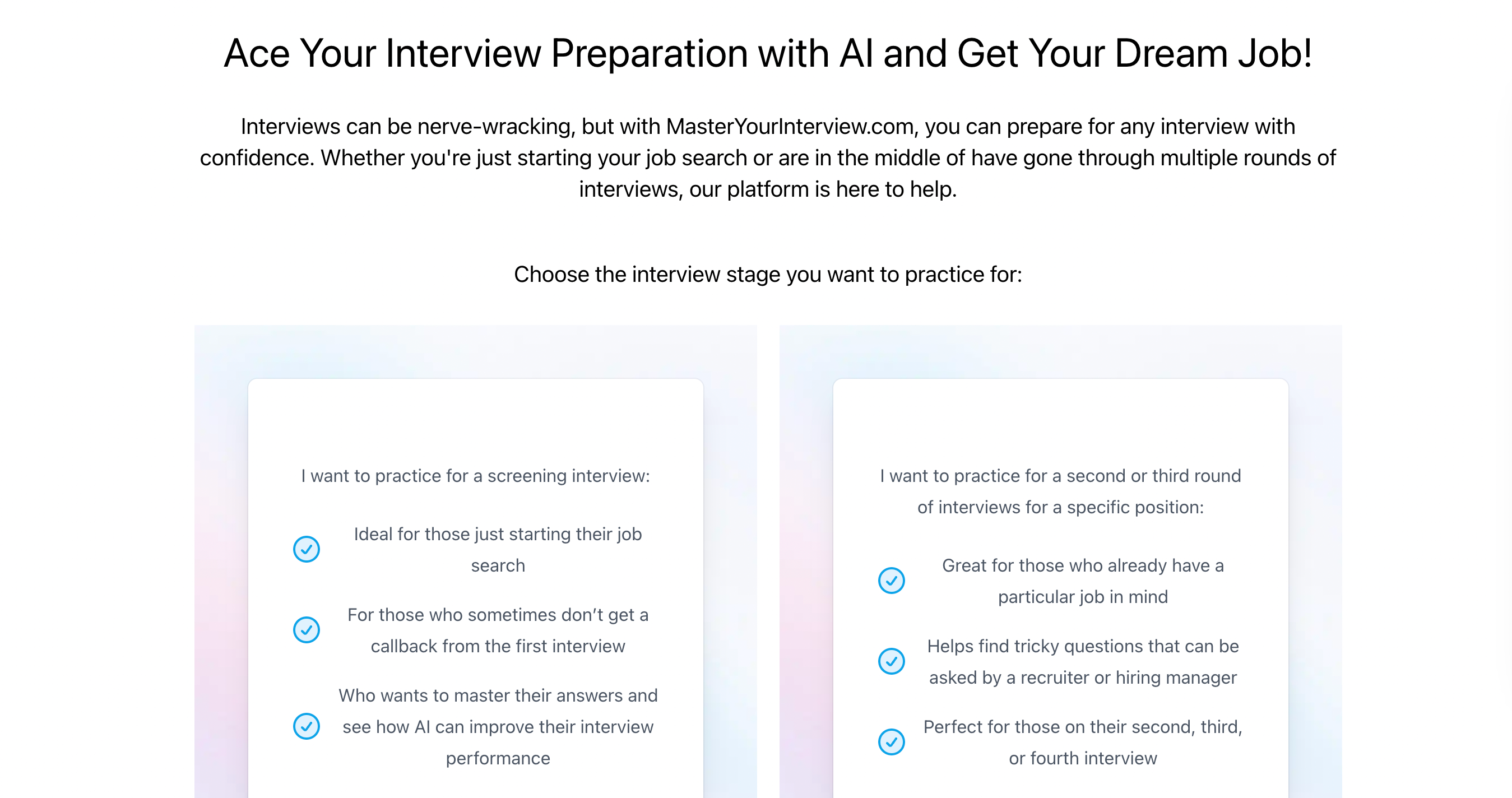 MasterYourInterview: Practice Your Interview Preparation | BetaList