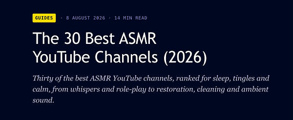Screenshot of a TikTok video showing an ASMR creator with comments and post details.