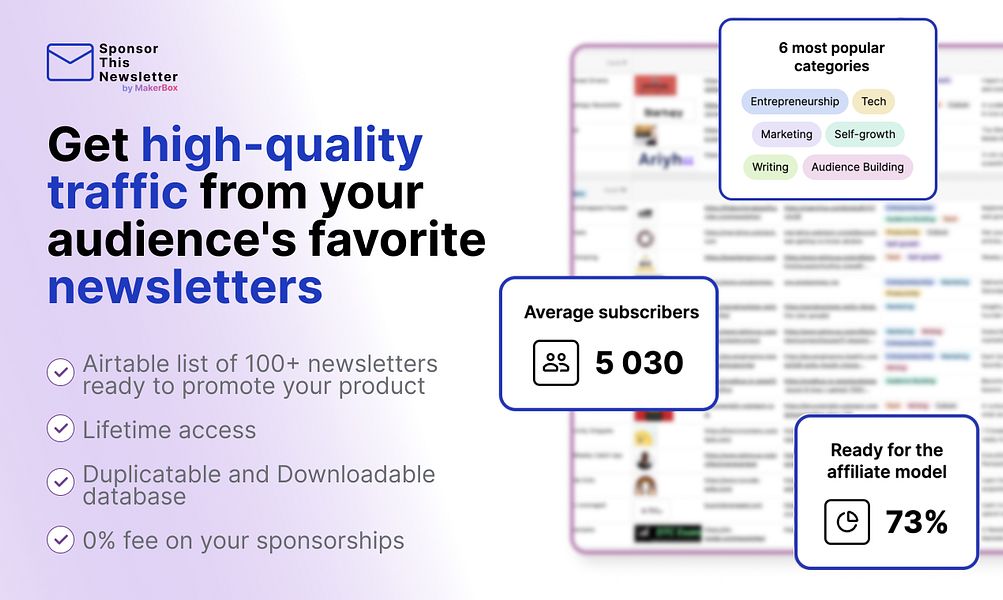 Sponsor This Newsletter